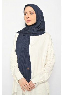 Suria Segitiga Instan Pleats Navy